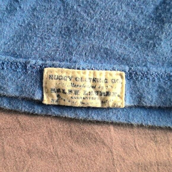 VINTAGE Rugby Ralph Lauren 'R' Patch Ringer Tee Blue (Y2K, Size L) - Picture 4 of 4